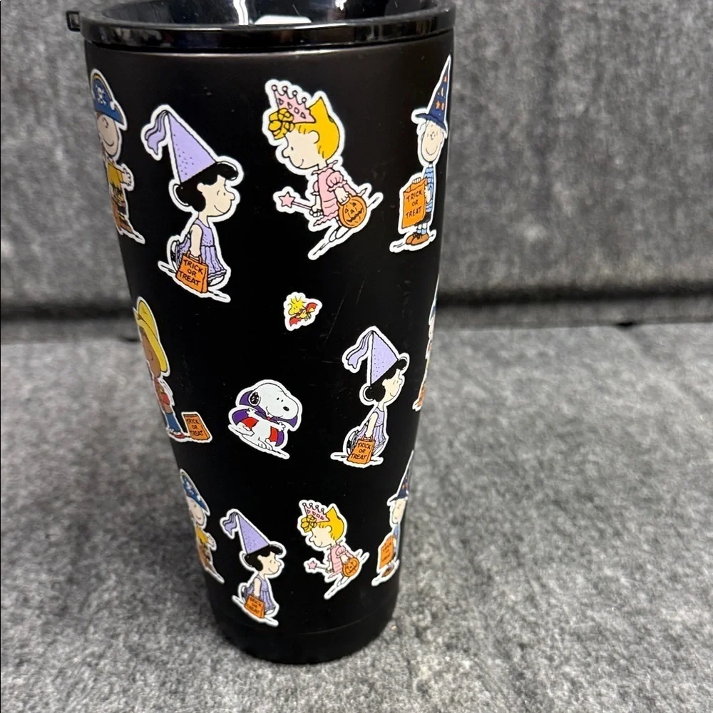 Peanuts Black Tumbler with Characters